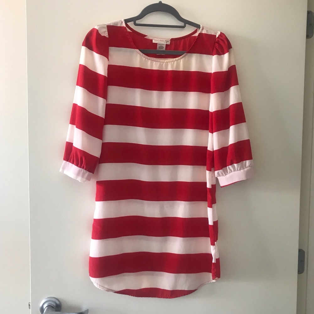 Red & white striped dress!